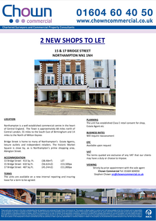 Retail property (high street) to rent, 13-17 Bridge St Northampton NN1 1NH