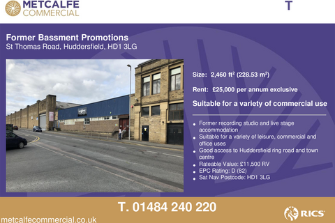 Office to rent, St. Thomas Rd Huddersfield HD1 3LG