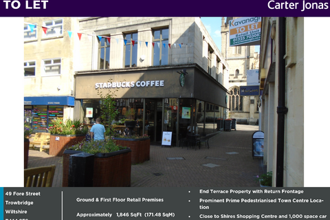 Retail property (high street) to rent, 49 Fore St Trowbridge BA14 8ES