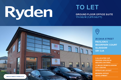 Office to rent, 25-27 Dava St Glasgow G51 2JA