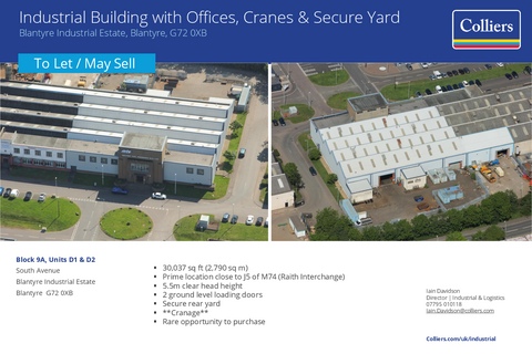 Warehouse to rent, South Ave Blantyre G72 0XB