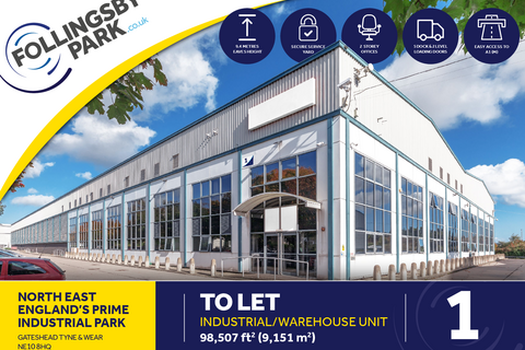 Distribution warehouse to rent, 1-1A Follingsby Av Gateshead NE10 8YF
