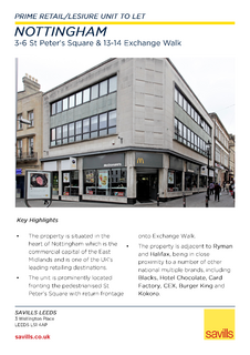 Restaurant to rent, 13-14 Exchange Walk Nottingham NG1 2NX