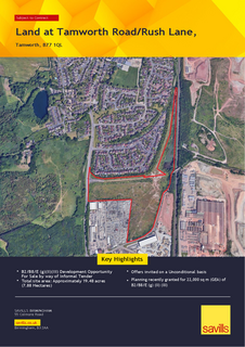 Land for sale, Tamworth Rd Tamworth B77 1QL