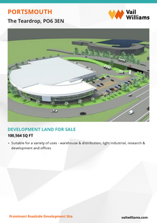 Land for sale, The Teardrop, Port Way Portsmouth PO6 3EN