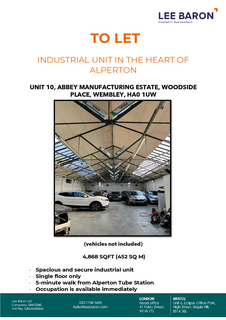 Warehouse to rent, 10 Woodside Pl Wembley HA0 1UW