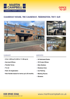 Office to rent, 5-13 The Causeway Teddington TW11 0HA