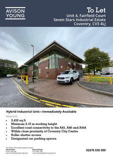 Industrial unit to rent, Fairfield Ct Coventry CV3 4LJ