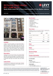 Office to rent, 54 Conduit St London W1S 2YY