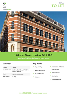 Office to rent, 1 Giltspur St London EC1A 9DE