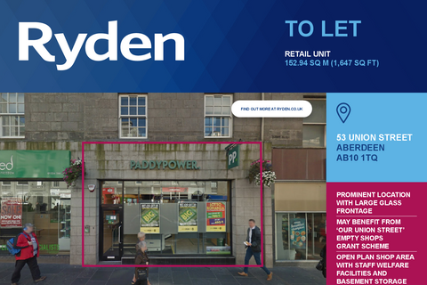 Retail property (high street) to rent, 53 Union St Aberdeen AB11 5BJ