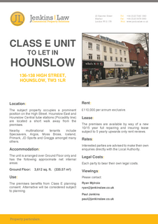 Retail property (high street) to rent, 136-138 High St Hounslow TW3 1LR