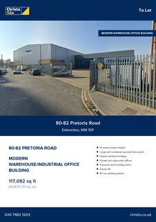 Warehouse to rent, 80-82 Pretoria Rd London N18 1SP