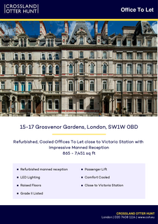 Office to rent, 15-17 Grosvenor Gdns London SW1W 0BD