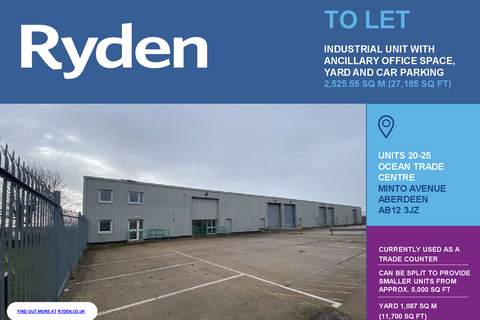 Warehouse to rent, Minto Ave Aberdeen AB12 3JZ