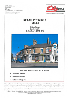 Retail property (high street) to rent, 5 High St Biggleswade SG18 0JE