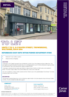 Retail property (high street) to rent, 2-3 Silver St Trowbridge BA14 8AA
