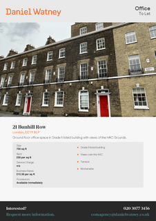 Office to rent, 21 Bunhill Row London EC1Y 8LP