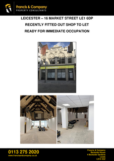 Retail property (high street) to rent, 16 Market St Leicester LE1 6DP
