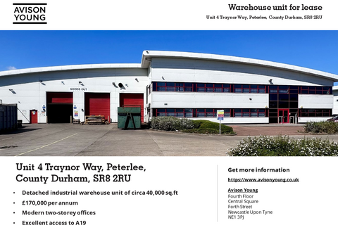Warehouse to rent, Traynor Way Peterlee SR8 2RU