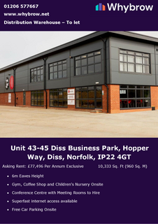 Office to rent, Sandy Ln Diss IP22 4GT