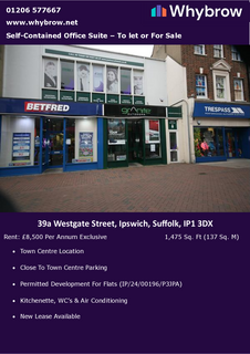 Office to rent, 37-39A Westgate St Ipswich IP1 3DX