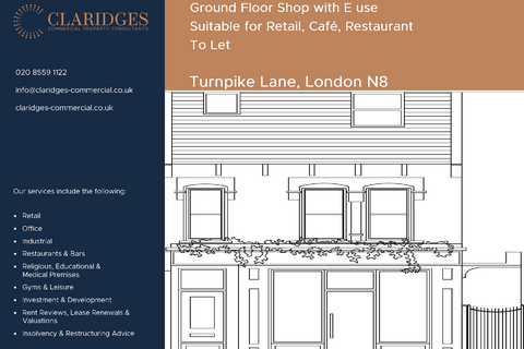 Retail property (high street) to rent, 66 Turnpike Ln London N8 0PR