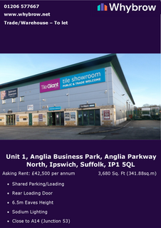 Industrial development to rent, Anglia Pky Ipswich IP1 5QL