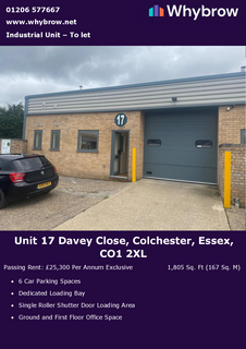 Industrial development to rent, 17-21 Davey Clos Colchester CO1 2XL