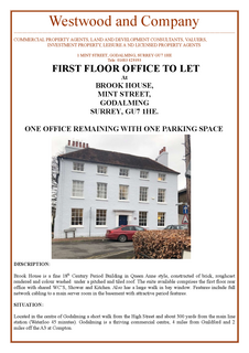 Office to rent, Mint St Godalming GU7 1HE