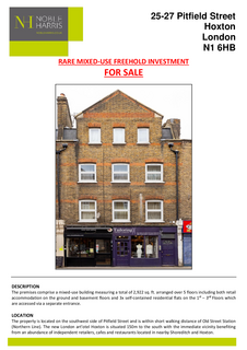 Retail property (high street) for sale, London EC1