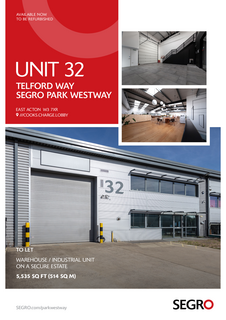 Warehouse to rent, Telford Way London W3 7XS