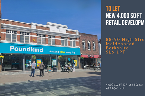 Retail property (high street) to rent, 88-90 High St Maidenhead SL6 1PT