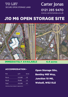 Land to rent, Bentley Mill Way Walsall WS2 0LE