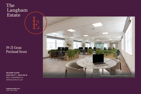 Office to rent, 19-21 Great Portland St London W1W 8QB