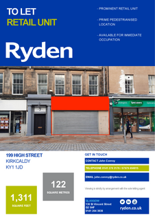 Retail property (high street) to rent, 199 High St Kirkcaldy KY1 1JD