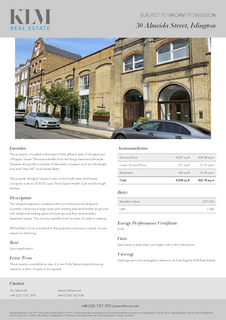 Restaurant to rent, 30 Almeida St London N1 1AD