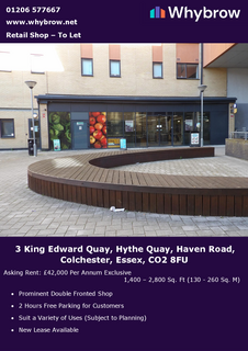 Retail property (high street) to rent, Hythe Quay Colchester CO2 8JB