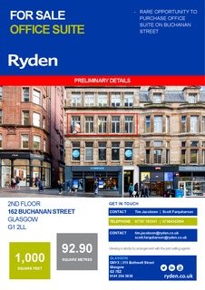 Office for sale, 162 Buchanan St Glasgow G1 2LL