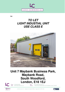 Warehouse to rent, 7-9 Maybank Rd London E18 1EJ