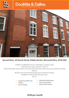 Office to rent, 10 Church St Kidderminster DY10 2AD