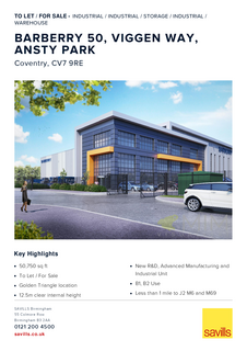 Industrial development to rent, Viggen Way Ansty CV7 9RE
