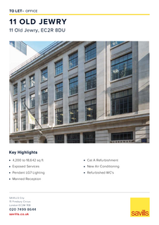Office to rent, 11 Old Jewry London EC2R 8DU