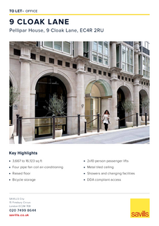 Office to rent, 9 Cloak Ln London EC4R 2RU