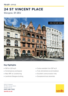 Office to rent, 24 St Vincent Pl Glasgow G1 2EU