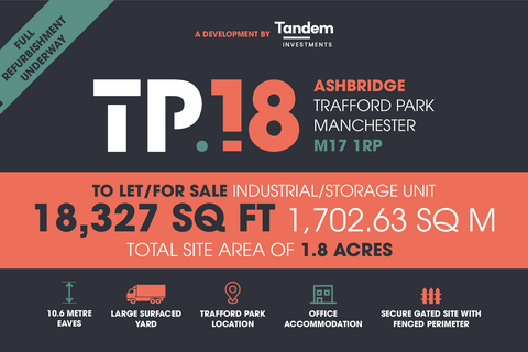 Warehouse to rent, Ashbridge Manchester M17 1RP