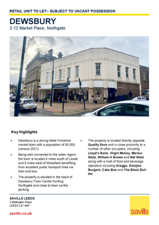 Retail property (high street) to rent, 2-12 Market Pl Dewsbury WF13 1DJ