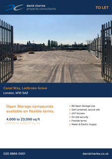 Land to rent, Canal Way London W10 5AA