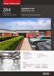 Industrial development to rent, 284 Aberdeen Ave Slough SL1 4HG