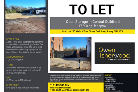Land to rent, 1 Walnut Tree Close Guildford GU1 4TX
